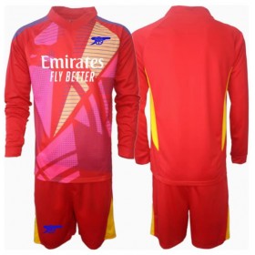 Arsenal Målvakt Borta Kläder Barn 2024-25 Långärmad (+ Korta byxor)